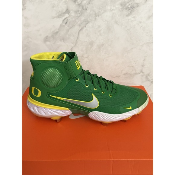 Nike Alpha Huarache Elite 3 PE Oregon Ducks Baseball Cleats DH0124-300 Size 9.5